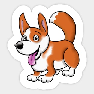 Happy Corgi Boi Sticker